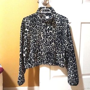TNA fleece crop sweater